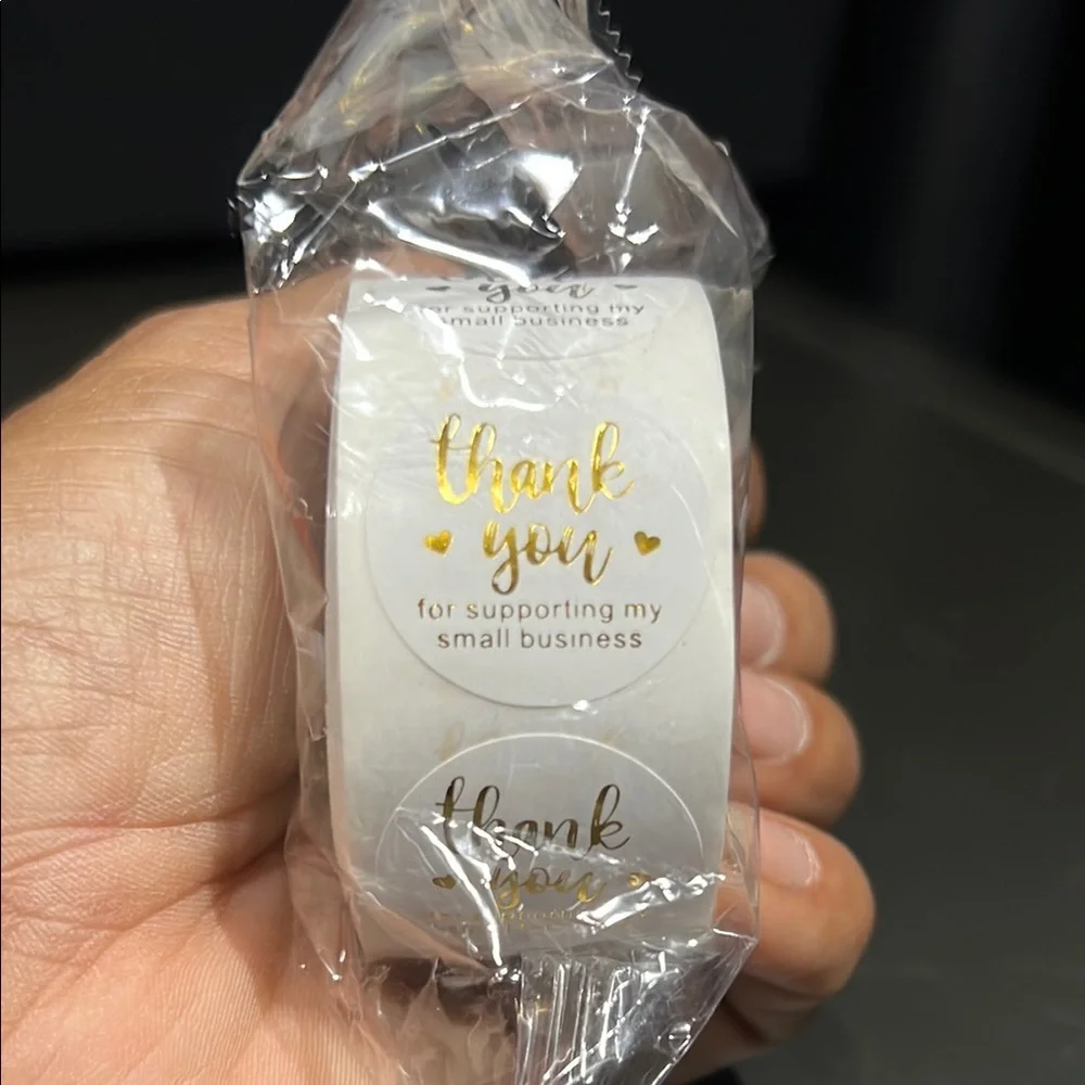 500 Thank You For Supporting My Small Businesses Stickers Roll #12